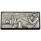 Mid-Century Silver Cigarette Box with Man Smoking a Pipe by Ottaviani, 1960s 1