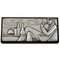 Mid-Century Silver Cigarette Box with Man Smoking a Pipe by Ottaviani, 1960s, Image 1