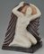 Sculptures de Nus Assis Art Déco en Céramique par Narezo pour Kaza France, Set de 3 3