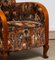 Swedish Art Deco Lounge Club Chairs with Floral Rust Jacquard Velvet, 1930s, Set of 2, Image 11