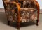 Swedish Art Deco Lounge Club Chairs with Floral Rust Jacquard Velvet, 1930s, Set of 2 4
