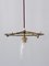 Minimalist Mid-Century Modern Brass & Glass UFO Pendant Lamp, Germany, 1950s 9