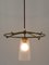 Minimalist Mid-Century Modern Brass & Glass UFO Pendant Lamp, Germany, 1950s 6