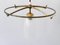 Minimalist Mid-Century Modern Brass & Glass UFO Pendant Lamp, Germany, 1950s 17