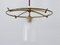 Minimalist Mid-Century Modern Brass & Glass UFO Pendant Lamp, Germany, 1950s 12