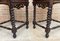 Tables de Chevet Style Baroque en Châtaignier et Porcelaine avec 1 Tiroir, Espagne, Début 20ème Siècle, Set de 2 20