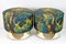 Round Poufs with Brass Bases and New Fabric, Italy, 1970s, Set of 2 6