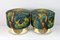 Round Poufs with Brass Bases and New Fabric, Italy, 1970s, Set of 2, Image 5
