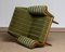Italian Green Striped Velvet Lounge, Easy or Club Chairs, 1950s, Set of 2 8