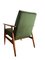 Mid-Century Green Armchairs with Footstool by Henryk Lis, 1960s, Set of 3, Image 6