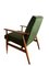 Grüne Mid-Century Sessel mit Fußhocker von Henryk Lis, 1960er, 3er Set 5