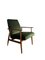 Grüne Mid-Century Sessel mit Fußhocker von Henryk Lis, 1960er, 3er Set 2