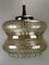 Mid-Century Bubble Glass & Brass Pendant Lamp 2