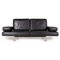 DS 460 Black Leather Sofa from De Sede 1