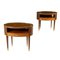 Mahogany, Brass and Glass Nightstands by Paolo Buffa, Italy, 1950s, Set of 2 1