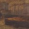 Glimpse of the Milan Dock, Oil on Canvas, Framed, Image 4