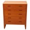 Danish Modern Solid Teak Chest of 5 Drawers by Niels Bach 1