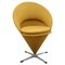 Cone Chair aus Original Stoff von Verner Panton, Dänemark, 1960er 1