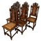 19th Century Italian Carved Walnut Dining Chairs, Set of 8, Image 1