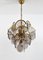 Italian Brass and Smoked Glass Chandelier by Vistosi, 1960s, Image 5