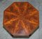 Burr Walnut & Flamed Hardwood Hexagon Side Table 4
