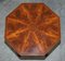 Burr Walnut & Flamed Hardwood Hexagon Side Table, Image 4