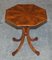 Burr Walnut & Flamed Hardwood Hexagon Side Table, Image 3