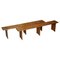 Bancs Vintage en Pin, Set de 2 1