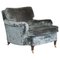 Scroll Arm Long Base Club Armchair by George Smith 1