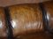 Vintage Hand Dyed Brown Leather Sofa 12