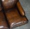 Vintage Hand Dyed Brown Leather Sofa 10