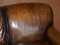 Vintage Hand Dyed Brown Leather Sofa 13