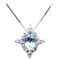 Aquamarine, Diamonds, 18 Karat White Gold Pendant Necklace 1