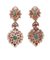 Diamonds, Rubies, Emeralds, Sapphires & 14 Karat Rose Gold Dangle Earrings 3