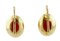Classic Red Coral and 18 Karat Yellow Gold Stud Earrings 2