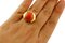 18 Karat Yellow Gold and Rubrum Coral Ring, Image 5