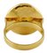 18 Karat Yellow Gold and Rubrum Coral Ring, Image 3