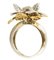 18K White & Yellow Gold and Fancy Diamond Daisy Ring, Image 2