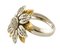18K White & Yellow Gold and Fancy Diamond Daisy Ring, Image 3