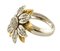 Bague Marguerite en Or Blanc et Jaune 18K et Diamant 3