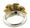 18K White & Yellow Gold and Fancy Diamond Daisy Ring, Image 4