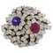 Diamond, Sapphire, Ruby & 18K Gold Ring, Image 1