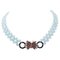 Aquamarine, Diamond, Emerald, Ruby, Sapphire, Onyx, 9K Gold and Silver Necklace 1