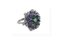 Emerald, Sapphire, Diamond & Gold Daisy Ring, Image 4