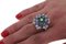 Emerald, Sapphire, Diamond & Gold Daisy Ring, Image 7