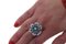 Emerald, Sapphire, Diamond & Gold Daisy Ring, Image 6