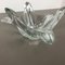 Large French Floral Crystal Glass Shell Bowl by Art Vannes, France, 1970s, Image 15