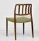 Rosewood & Wool Model 83 Dining Chairs by Niels Otto Møller for J. L. Møllers, Set of 8, Image 3