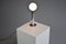 Lampada da tavolo minimalista in metallo cromato, Italia, anni '70, Immagine 6