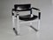 Mid-Century Polished Aluminium and Black Leather Armchairs, Set of 2, Image 14